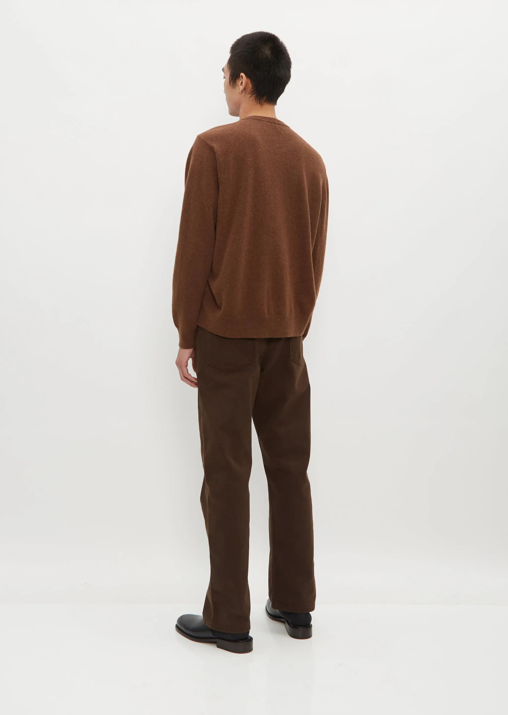 Men's Crew Neck Jumper — Golden Brown