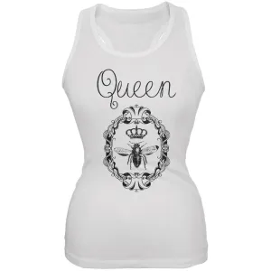 Queen Bee White Juniors Soft Tank Top