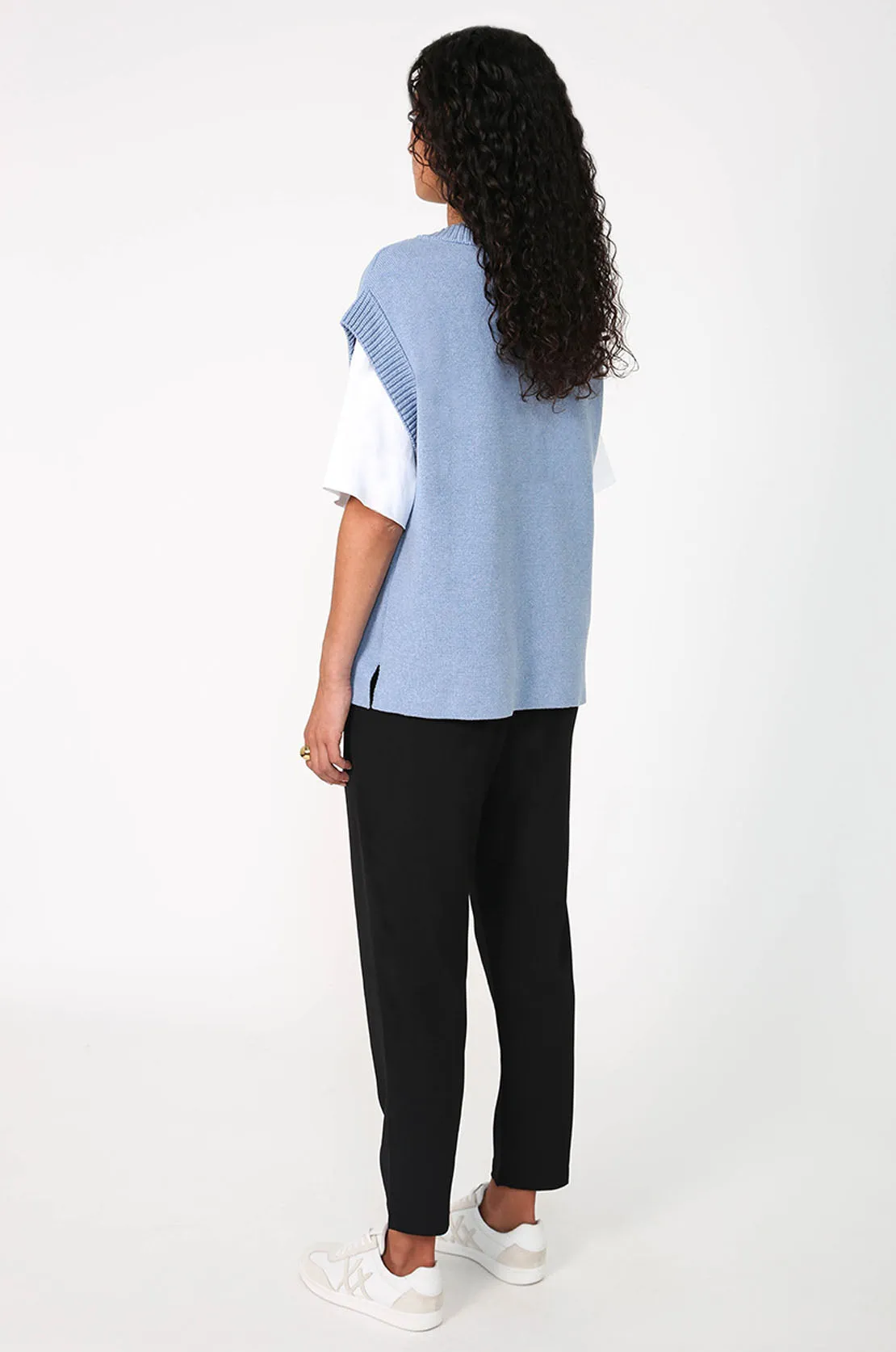 ride vest / cornflower blue marle