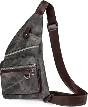 Small Sling Bag Anti-Theft Crossbody Personal Pocket Bags Slim Shoulder Chest Backpack Fanny Pack For Travel Hiking