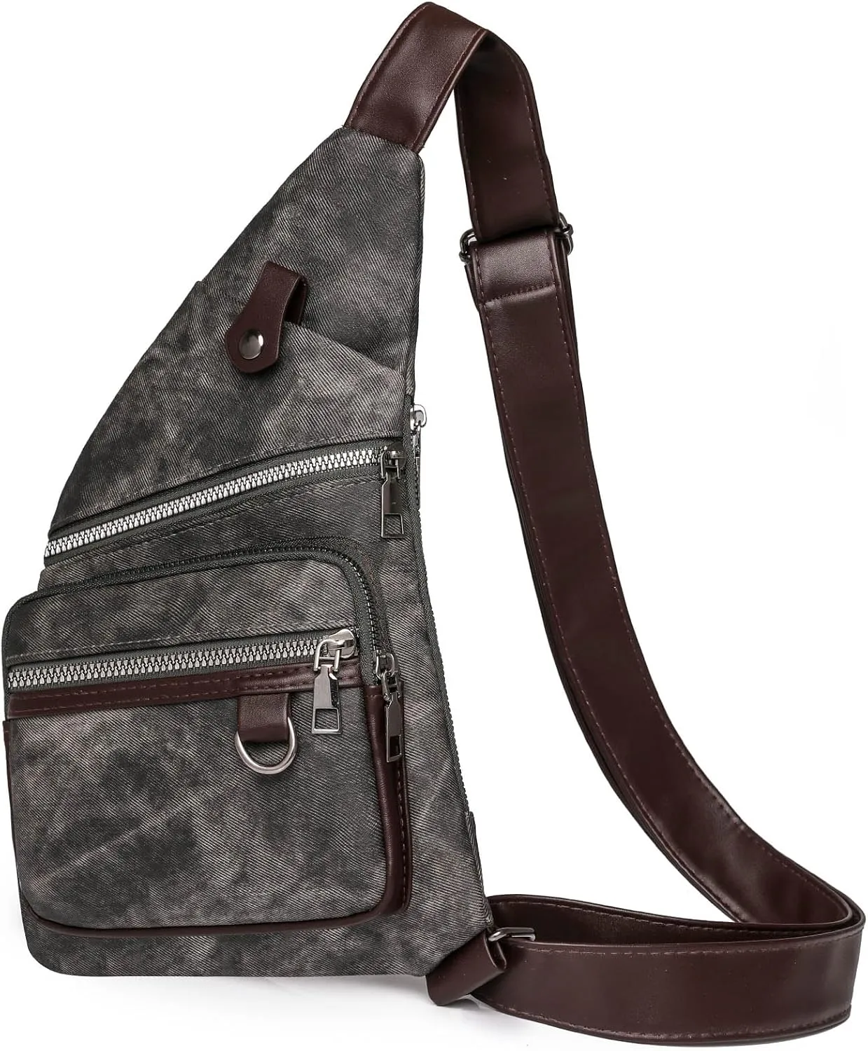 Small Sling Bag Anti-Theft Crossbody Personal Pocket Bags Slim Shoulder Chest Backpack Fanny Pack For Travel Hiking