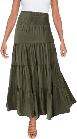 Solid Renaissance Skirt A Line Summer Pleated Boho High Rise Knee Length Skirts for Women Robe High Waist Cute Dress