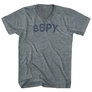 $Spy Tri-Blend V-neck Womens Junior Cut T-shirt