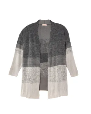 Vita Long Sleeve Ombre Cardigan | Charcoal Grey