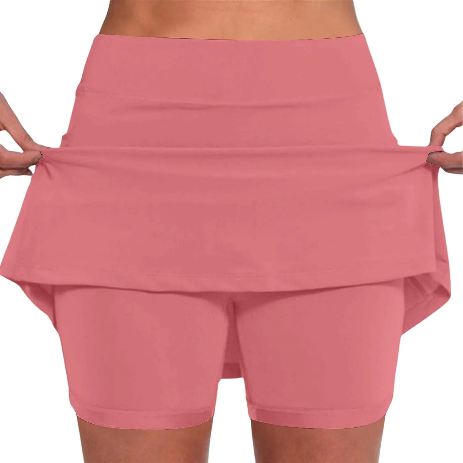 Womens Summer Skorts with Pockets Tummy Control Plus Size Skorts for Women High Waist Athletic Skirt Casual Shorts